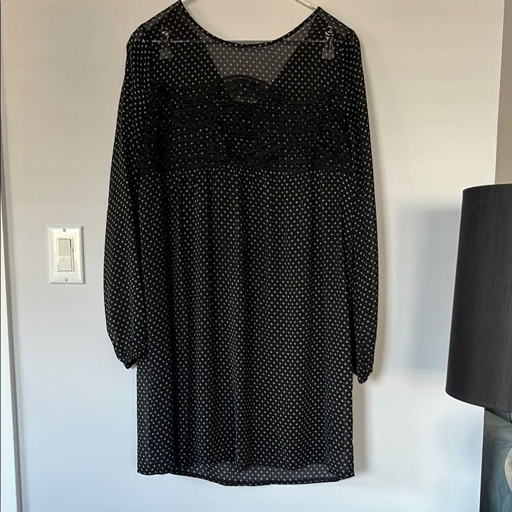 Babydoll Black Polka Dot Dress